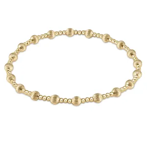 Dignity Sincerity Pattern Bead Bracelet - Gold