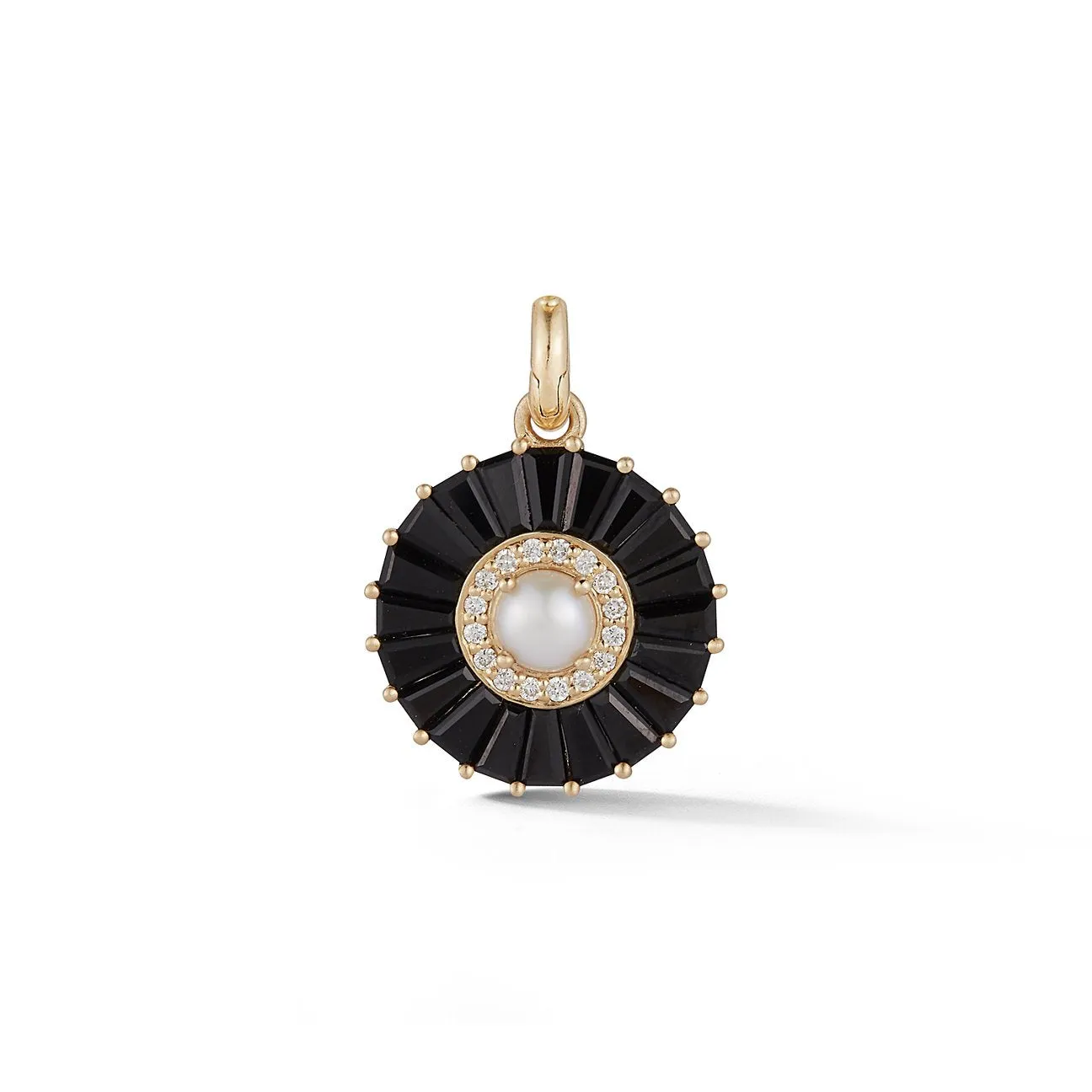 Emily Semiprecious Stone with Pearl & Diamond Pendant Charm