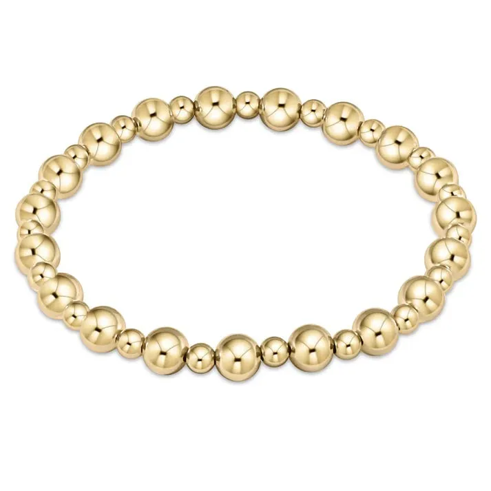 Enewton  extends - classic grateful pattern 6mm bead bracelet - gold