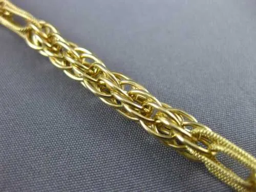 ESTATE 18KT YELLOW GOLD 3D CLASSIC ROUND FILIGREE TOGGLE BRACELET #22718