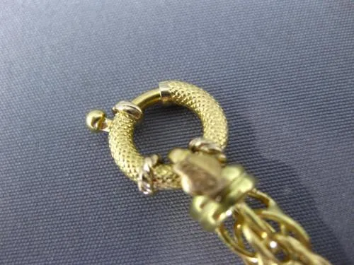 ESTATE 18KT YELLOW GOLD 3D CLASSIC ROUND FILIGREE TOGGLE BRACELET #22718