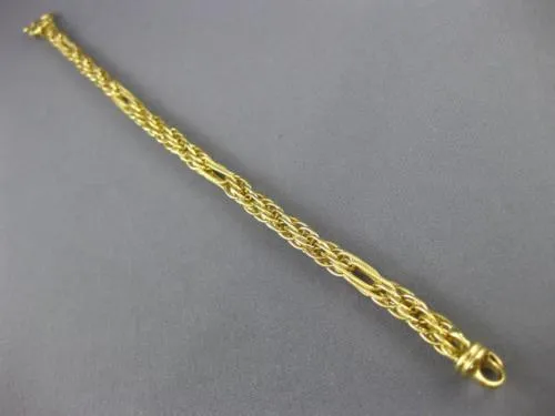 ESTATE 18KT YELLOW GOLD 3D CLASSIC ROUND FILIGREE TOGGLE BRACELET #22718