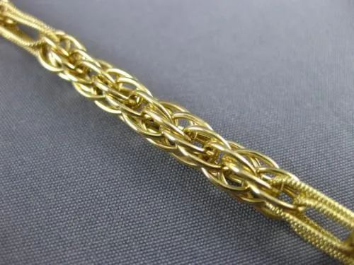 ESTATE 18KT YELLOW GOLD 3D CLASSIC ROUND FILIGREE TOGGLE BRACELET #22718