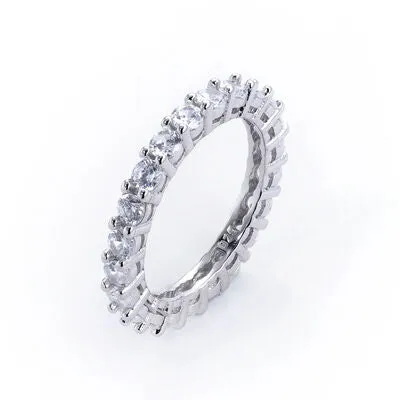 Ethereal Gem 2 Pcs Zircon Sterling Silver Ring