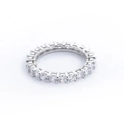 Ethereal Gem 2 Pcs Zircon Sterling Silver Ring