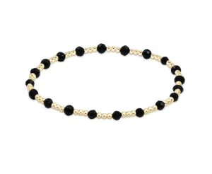 Extends - Gold Sincerity Pattern 3mm Bead Bracelet - Gemstones