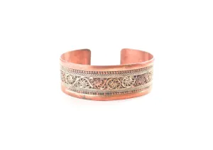 Filigree Pattern Handmade Tibetan Cuff Bracelet