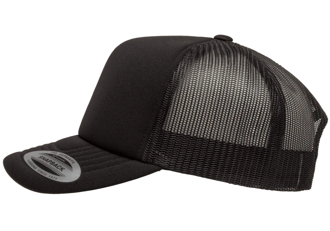 Flexfit Hi Crown Trucker Black