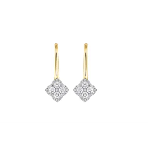 Frederic Sage 14K White and Yellow Gold Large Fleur D'Amour Diamond Earrings