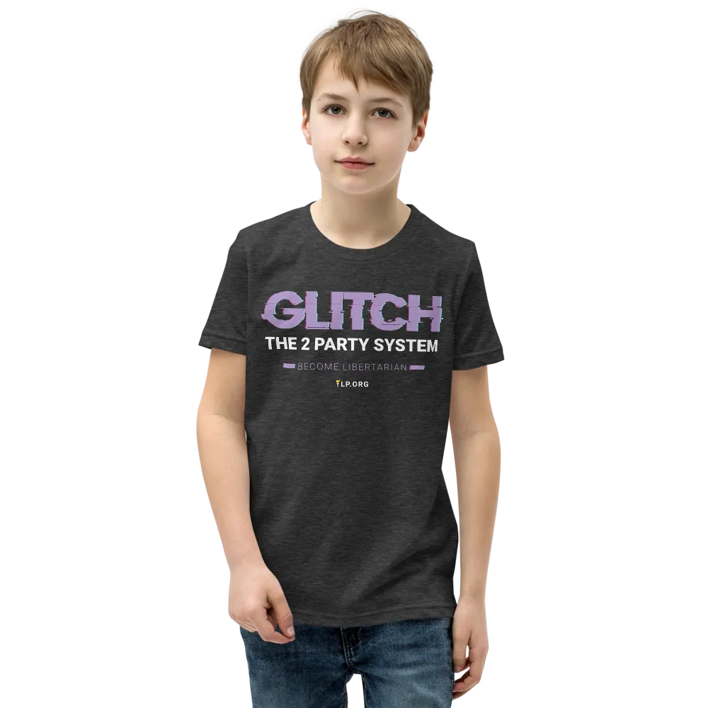 Glitch the Two Party System Youth Short Sleeve T-Shirt