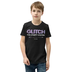 Glitch the Two Party System Youth Short Sleeve T-Shirt