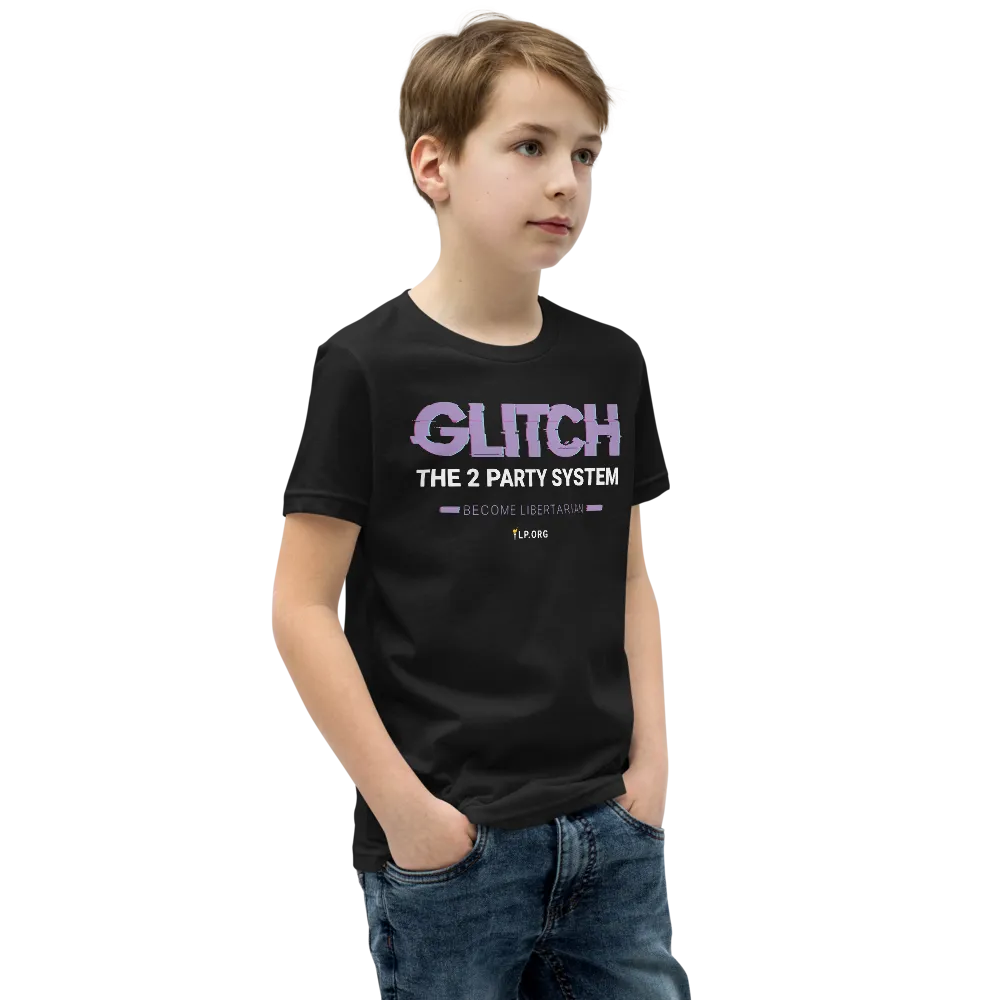 Glitch the Two Party System Youth Short Sleeve T-Shirt