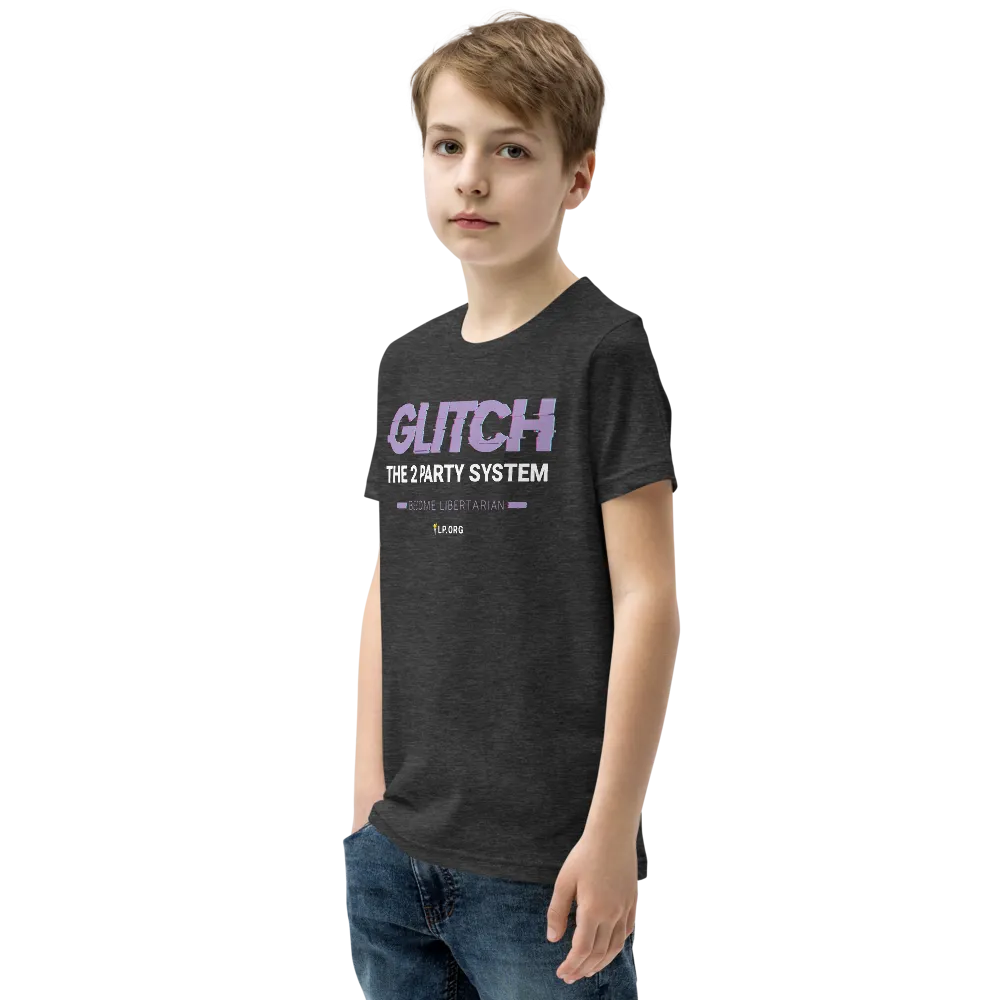 Glitch the Two Party System Youth Short Sleeve T-Shirt