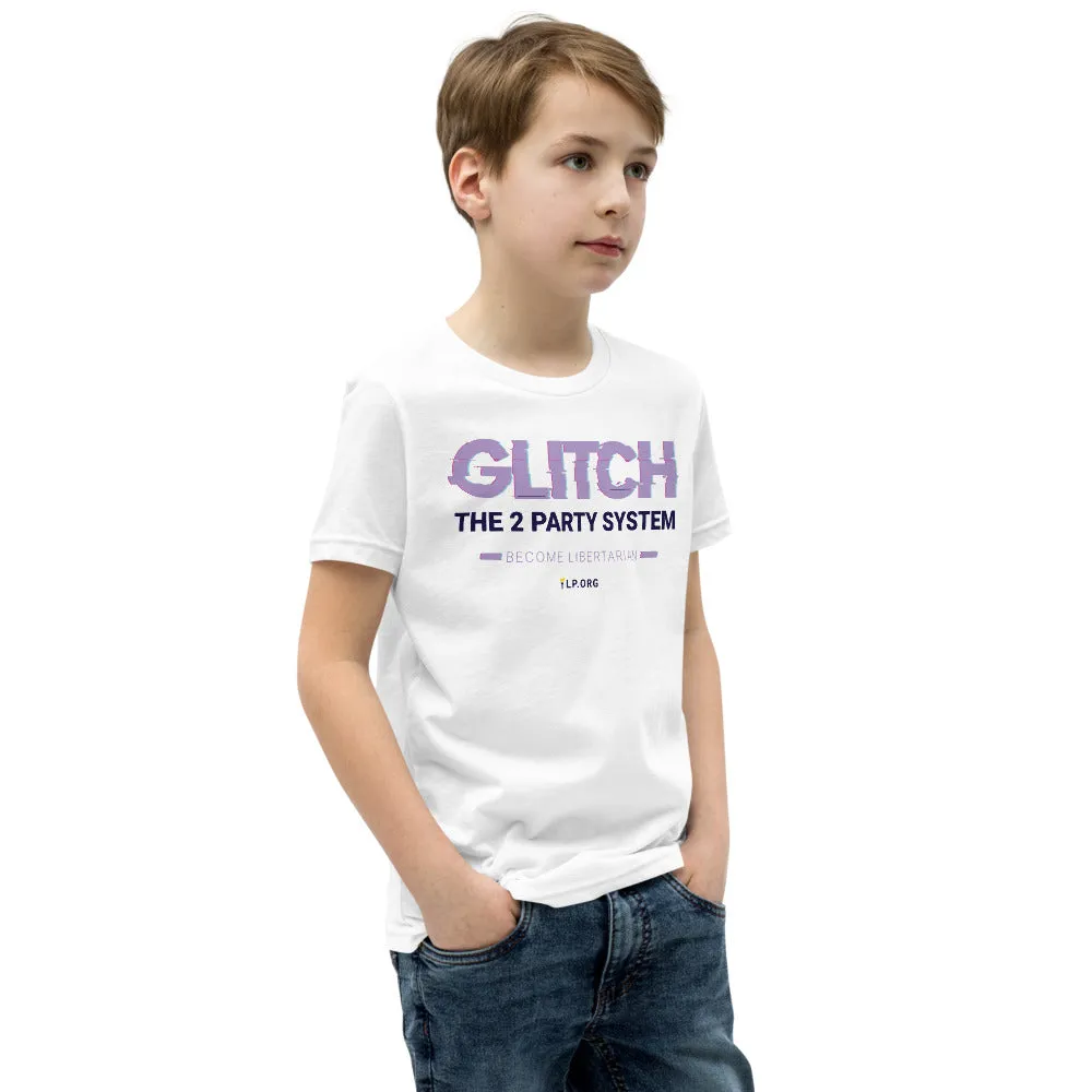 Glitch the Two Party System Youth Short Sleeve T-Shirt