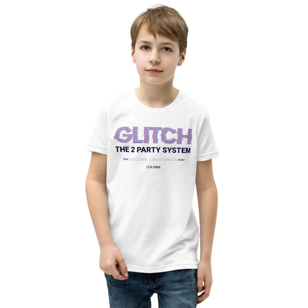 Glitch the Two Party System Youth Short Sleeve T-Shirt