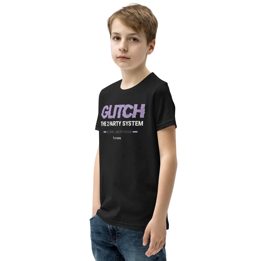 Glitch the Two Party System Youth Short Sleeve T-Shirt