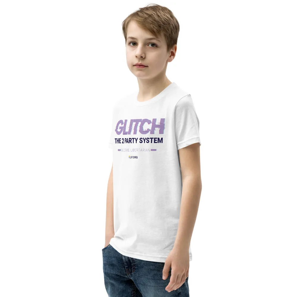 Glitch the Two Party System Youth Short Sleeve T-Shirt