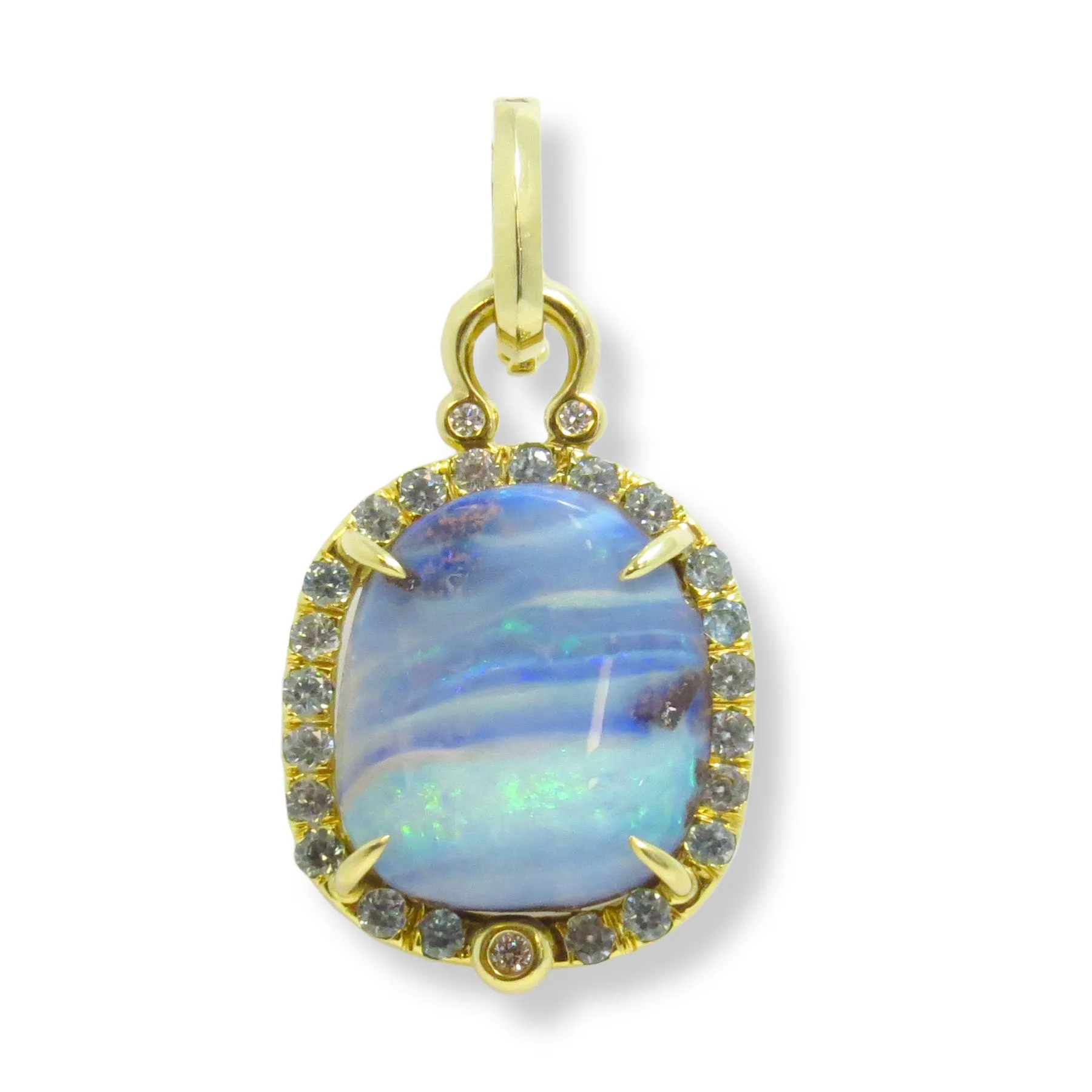 Gold and Boulder Opal Pendant