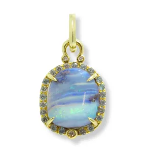 Gold and Boulder Opal Pendant