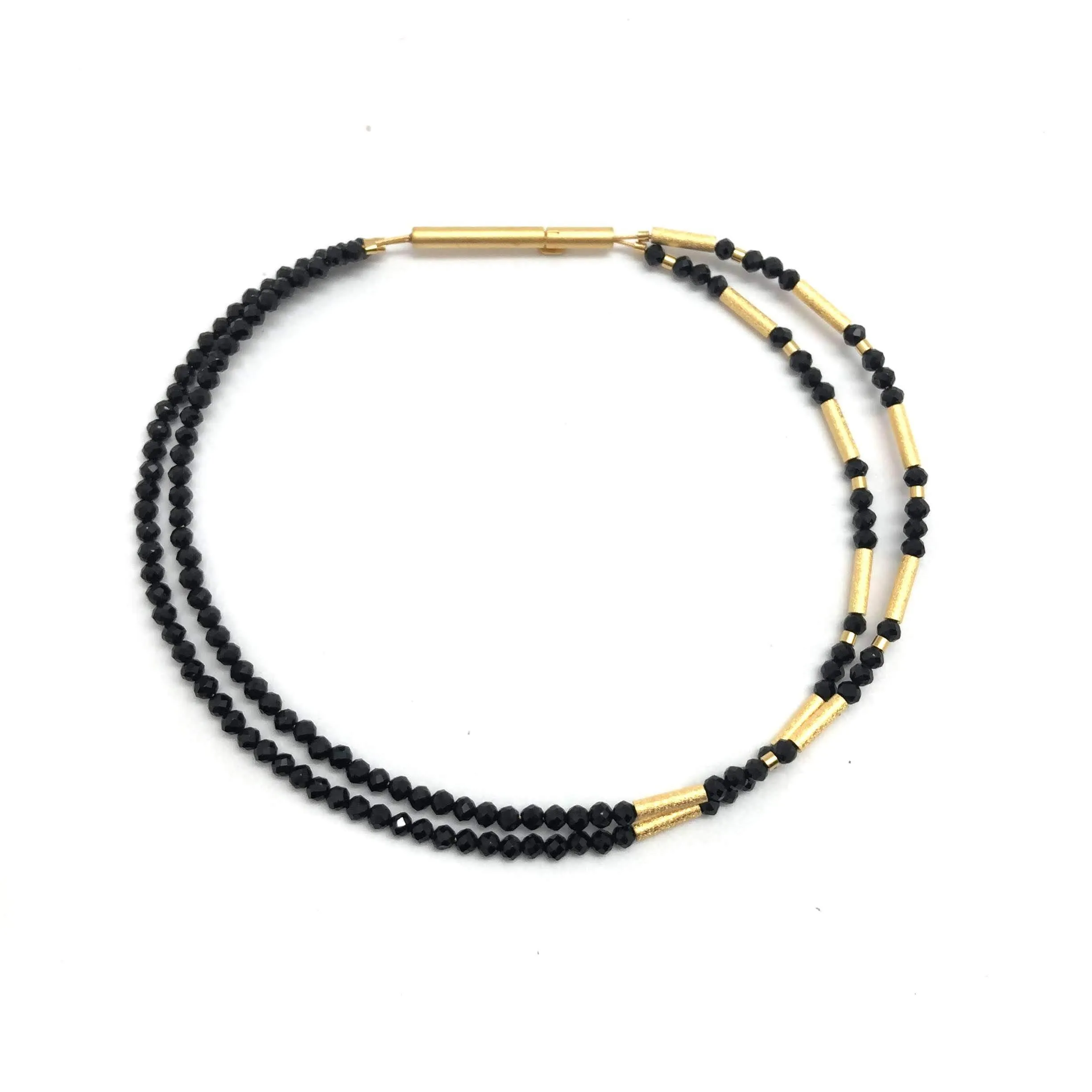 Gold and Spinel Beaded Bracelet