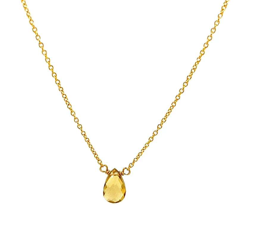 Gold Fill Citrine Necklace