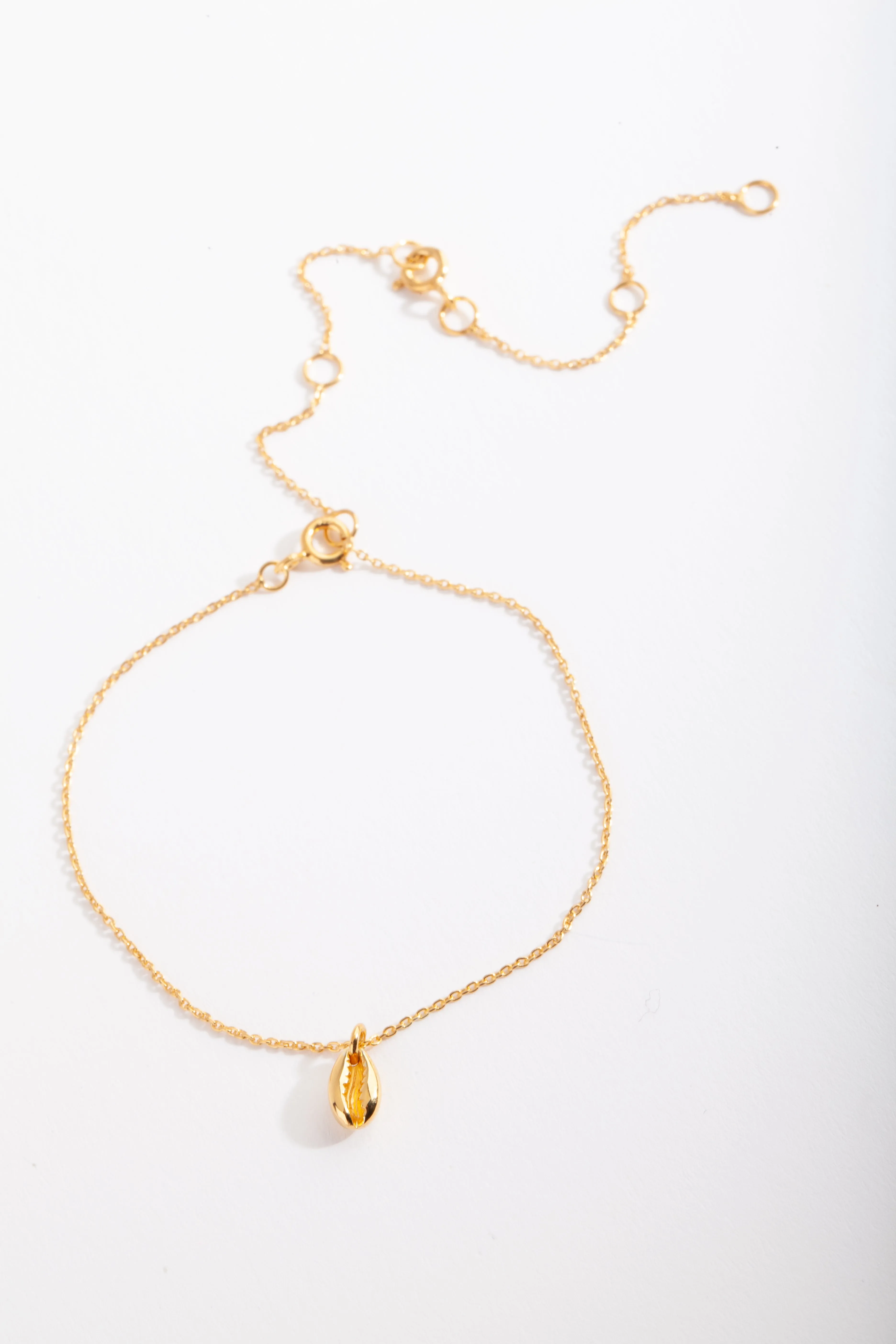 Gold Plated Sterling Silver Shell Bracelet Anklet