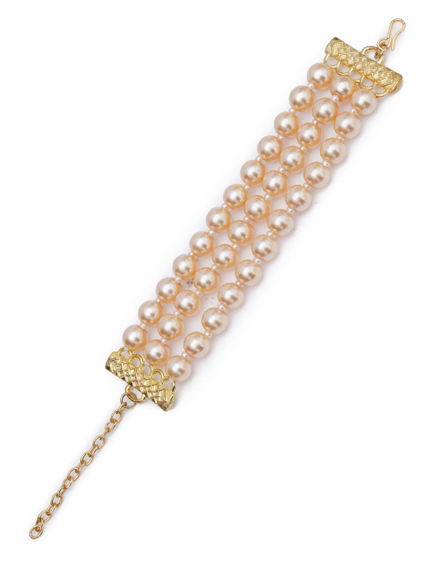 Golden Pearl Beaded Bracelet