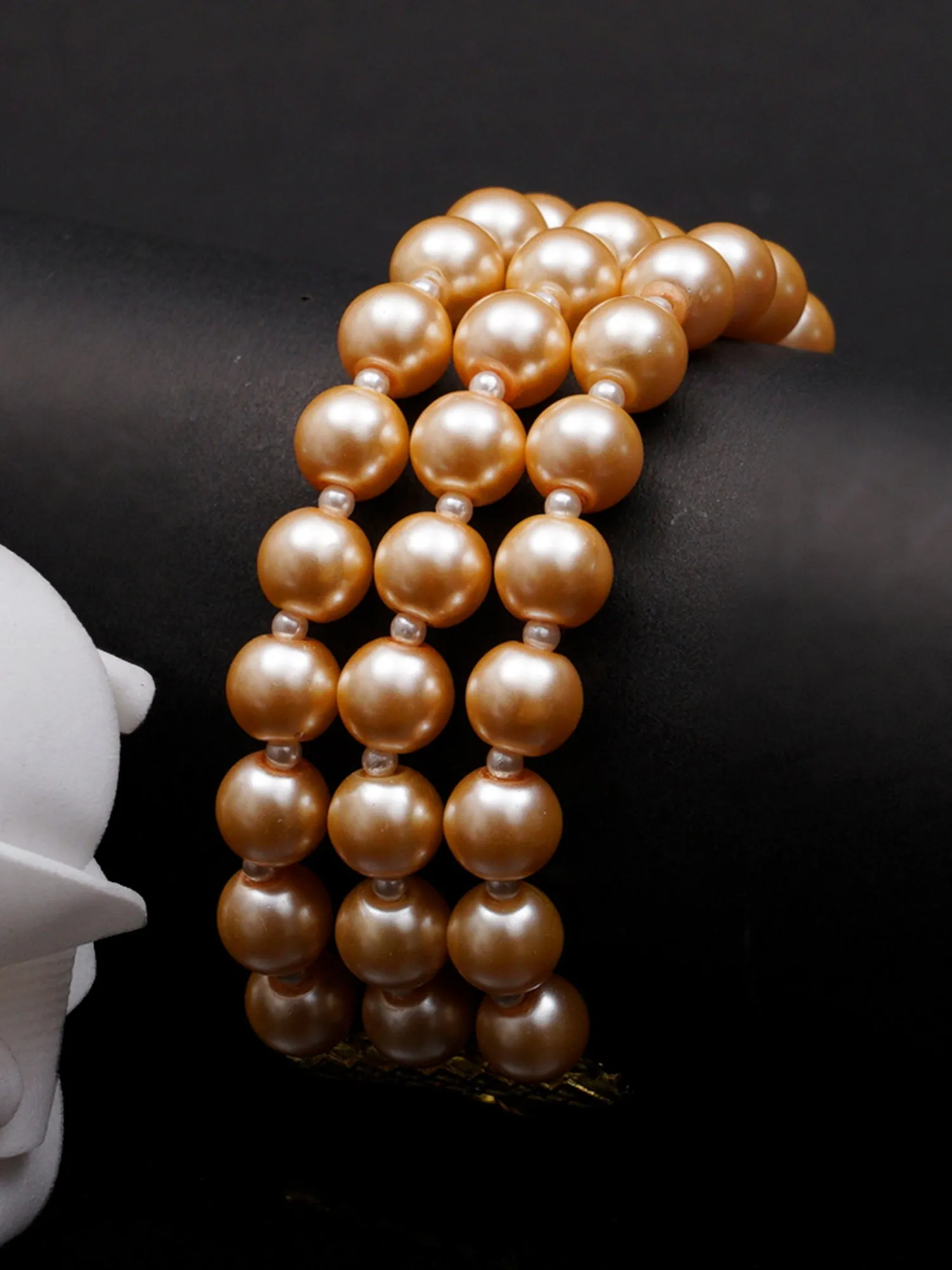 Golden Pearl Beaded Bracelet