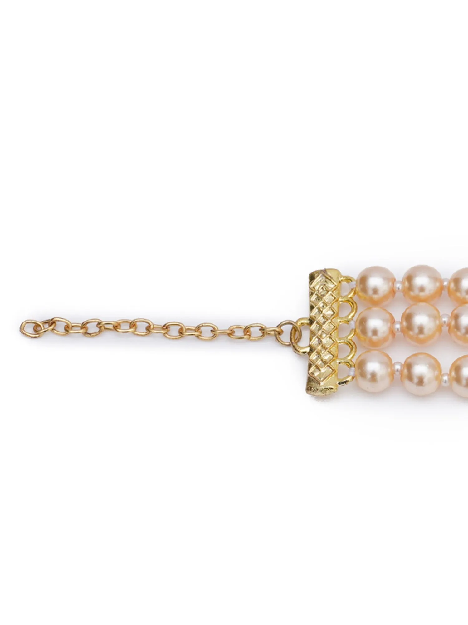 Golden Pearl Beaded Bracelet