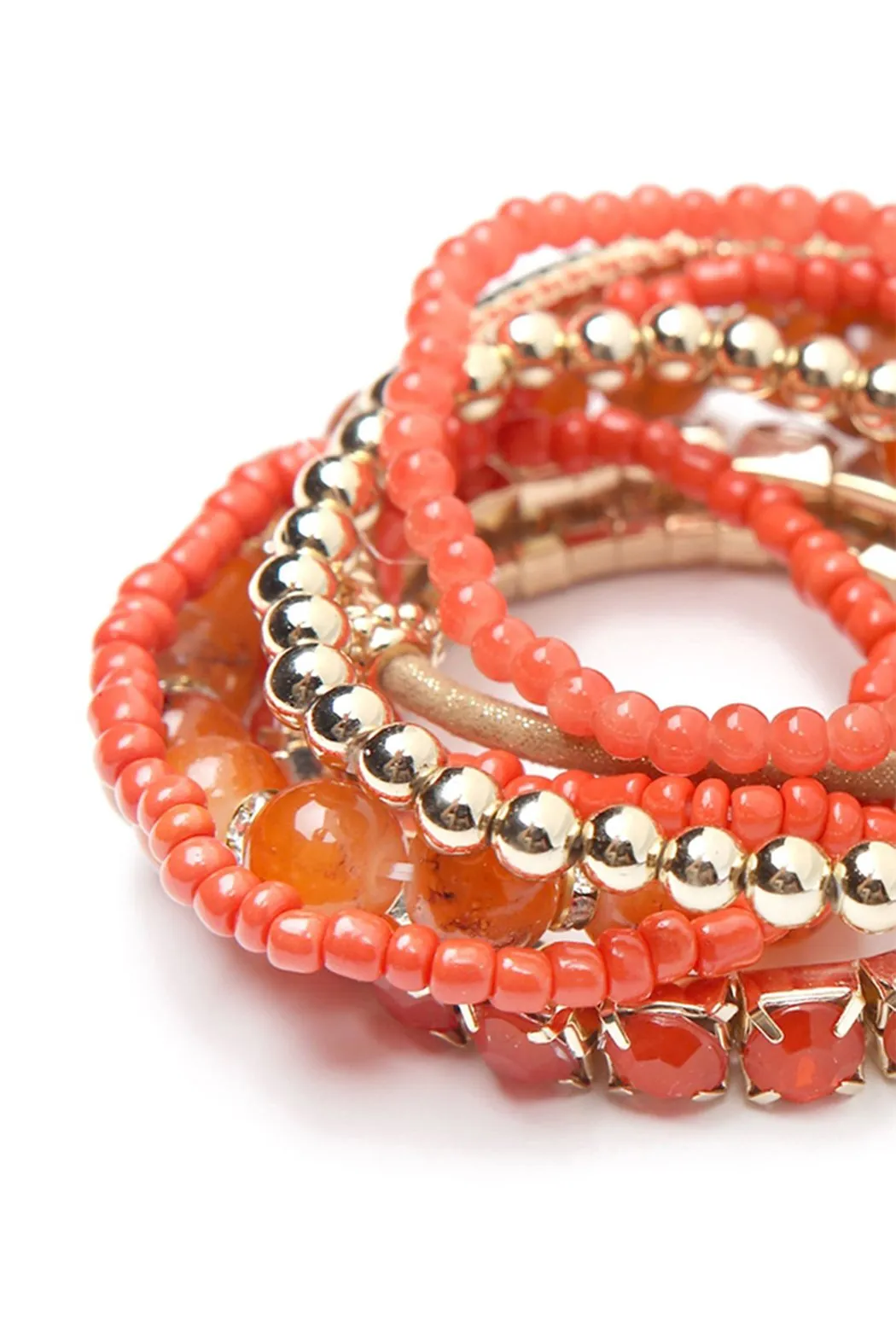 Hdb1286 - Multicolor Beaded Stretch Bracelet