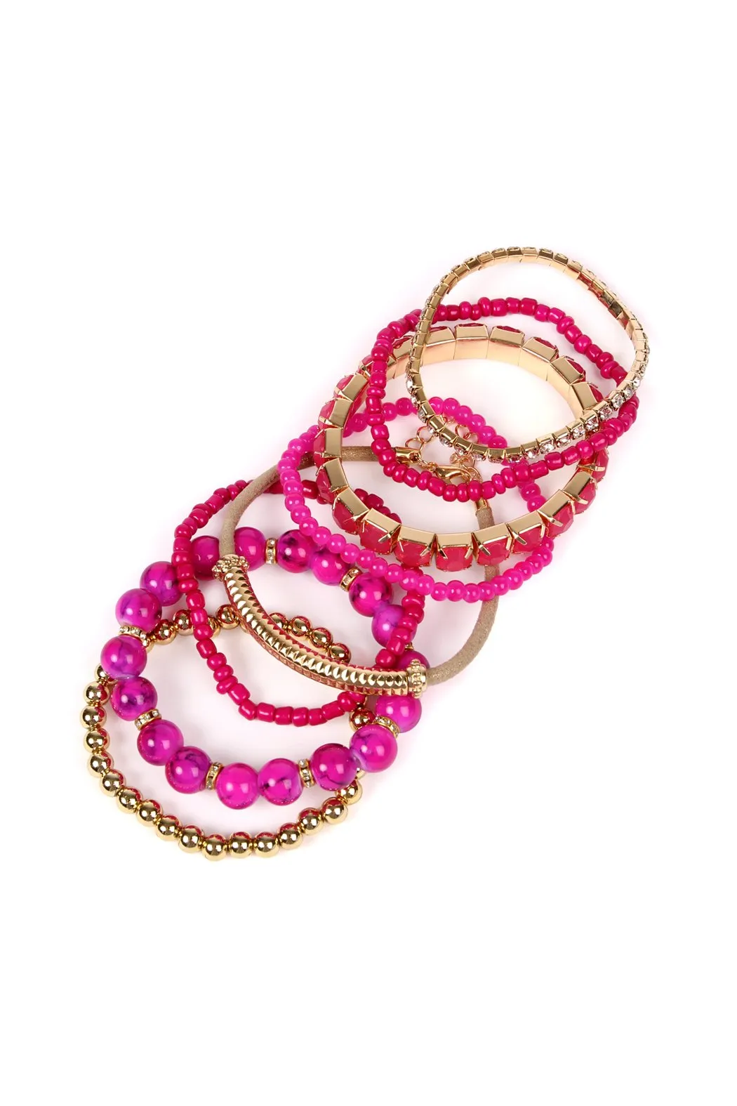 Hdb1286 - Multicolor Beaded Stretch Bracelet