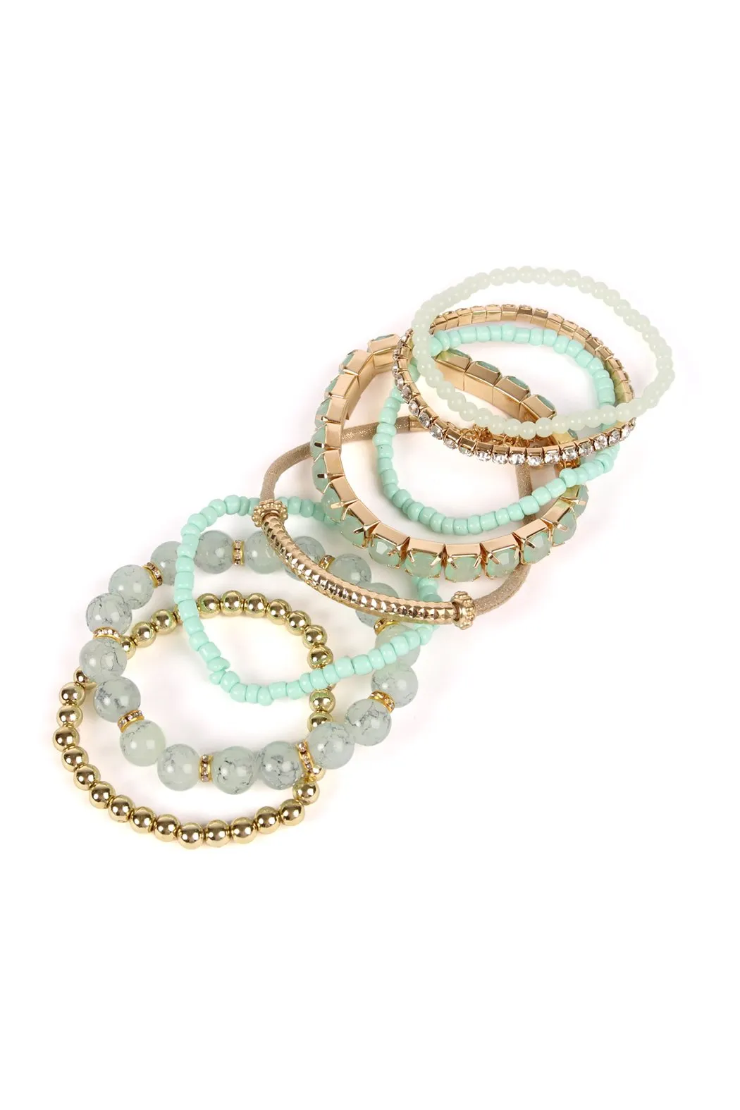 Hdb1286 - Multicolor Beaded Stretch Bracelet