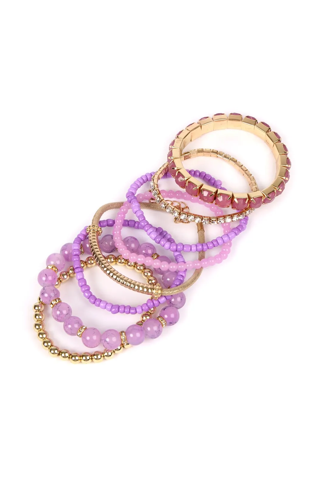 Hdb1286 - Multicolor Beaded Stretch Bracelet