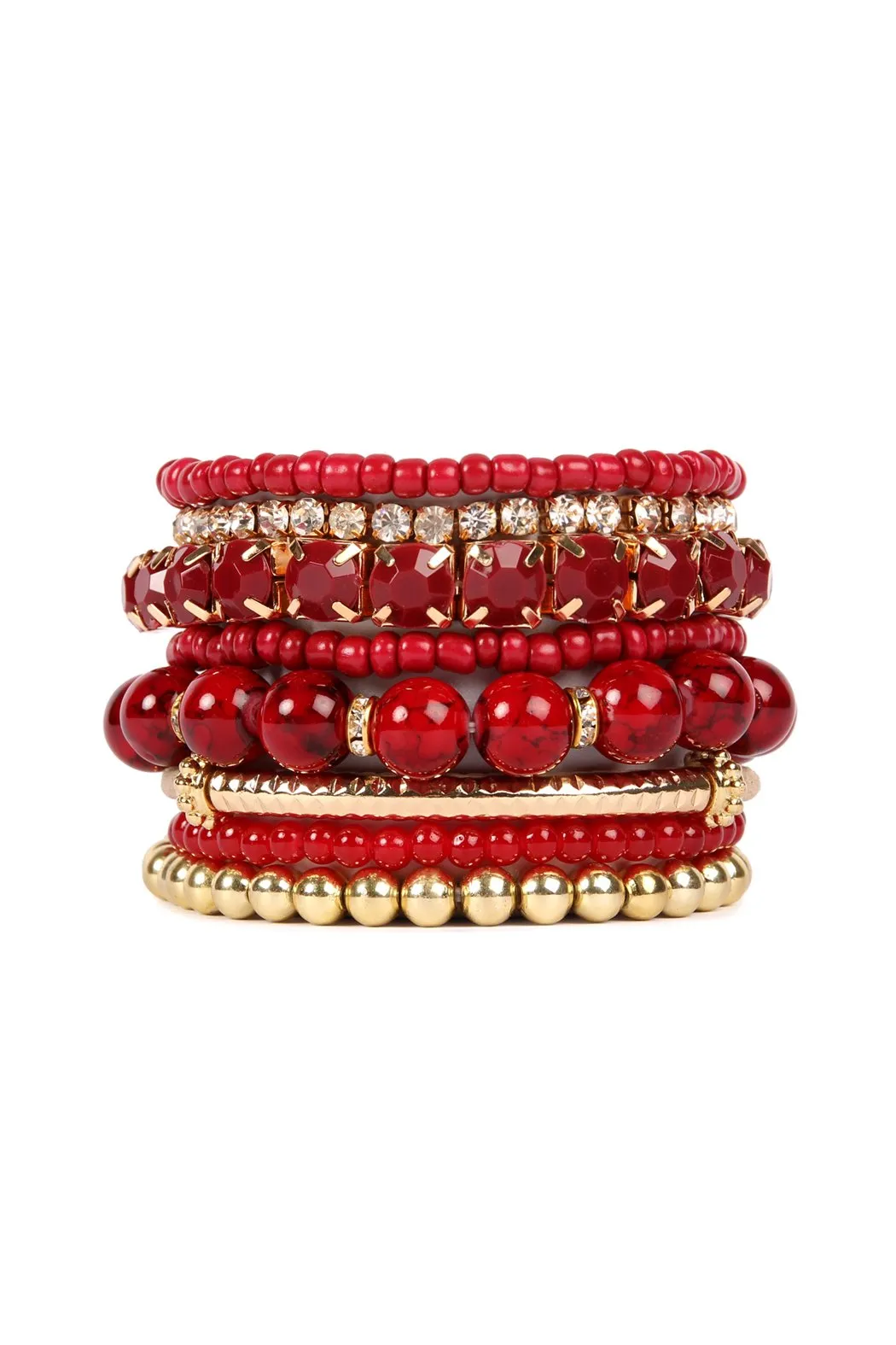 Hdb1286 - Multicolor Beaded Stretch Bracelet