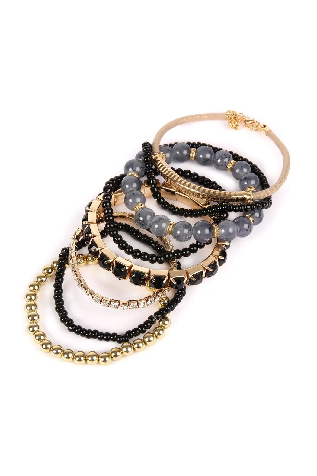 Hdb1286 - Multicolor Beaded Stretch Bracelet