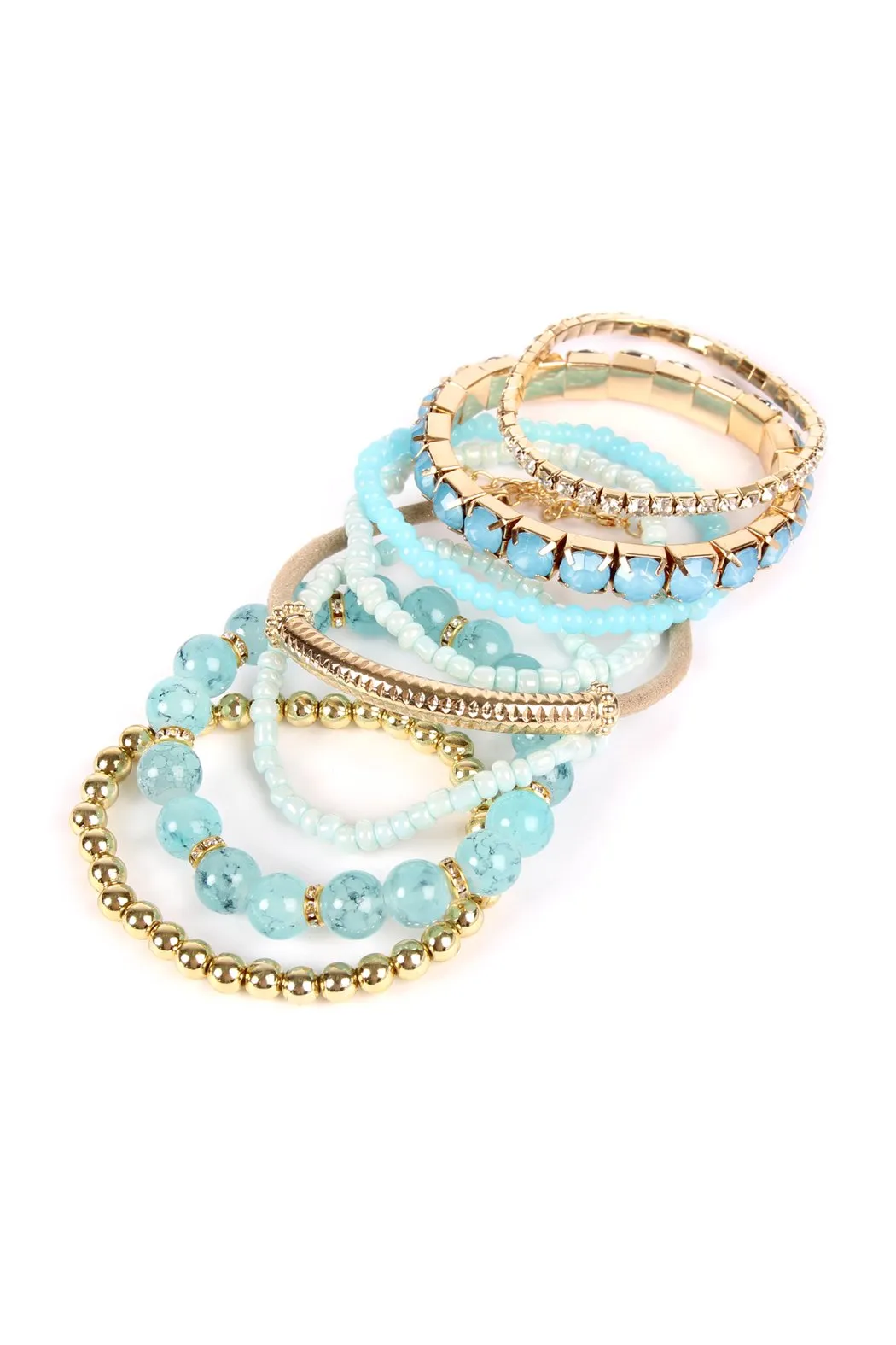 Hdb1286 - Multicolor Beaded Stretch Bracelet