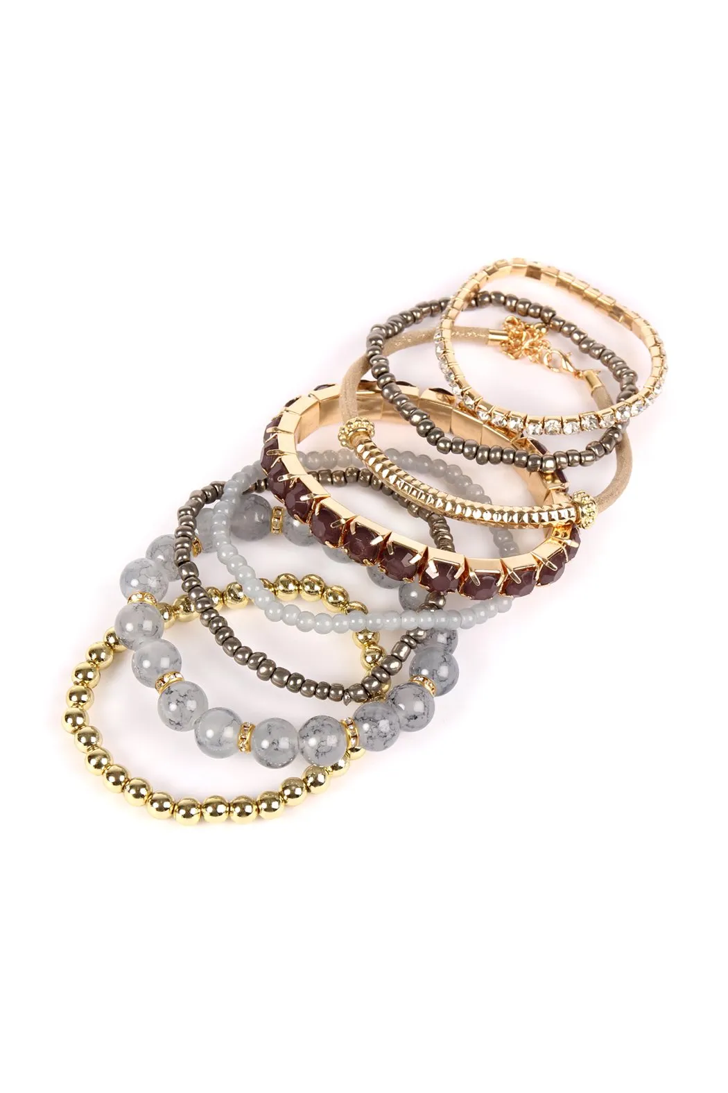 Hdb1286 - Multicolor Beaded Stretch Bracelet