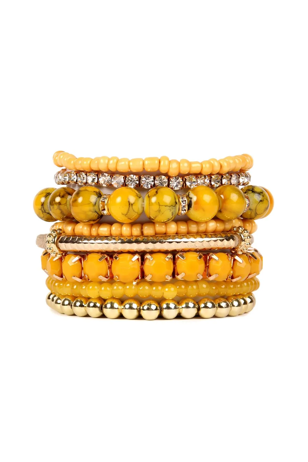 Hdb1286 - Multicolor Beaded Stretch Bracelet