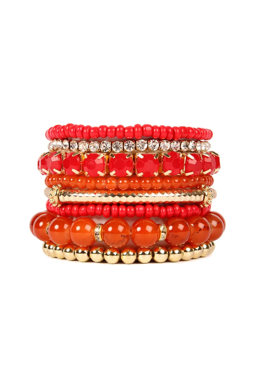 Hdb1286 - Multicolor Beaded Stretch Bracelet