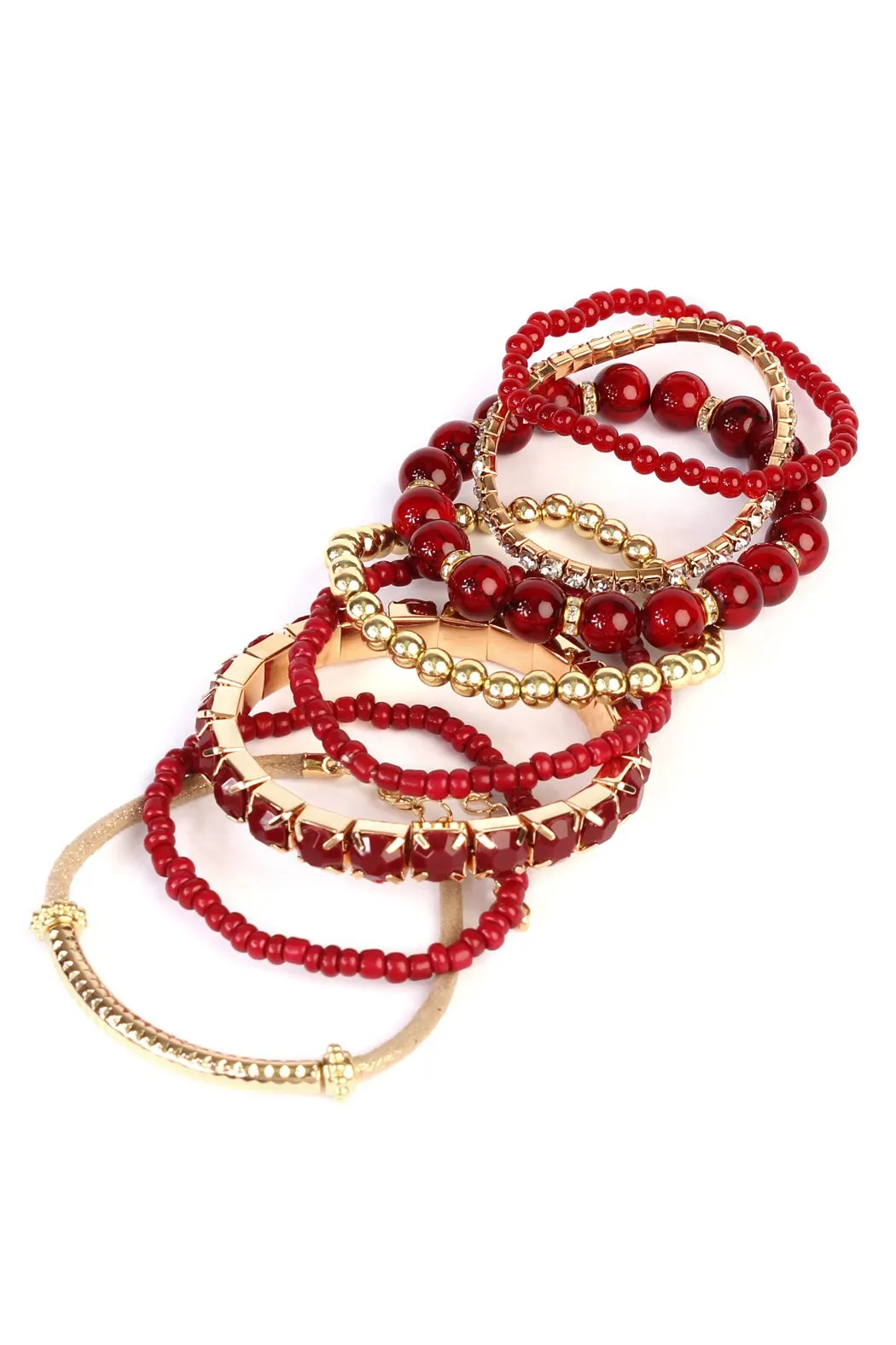 Hdb1286 - Multicolor Beaded Stretch Bracelet