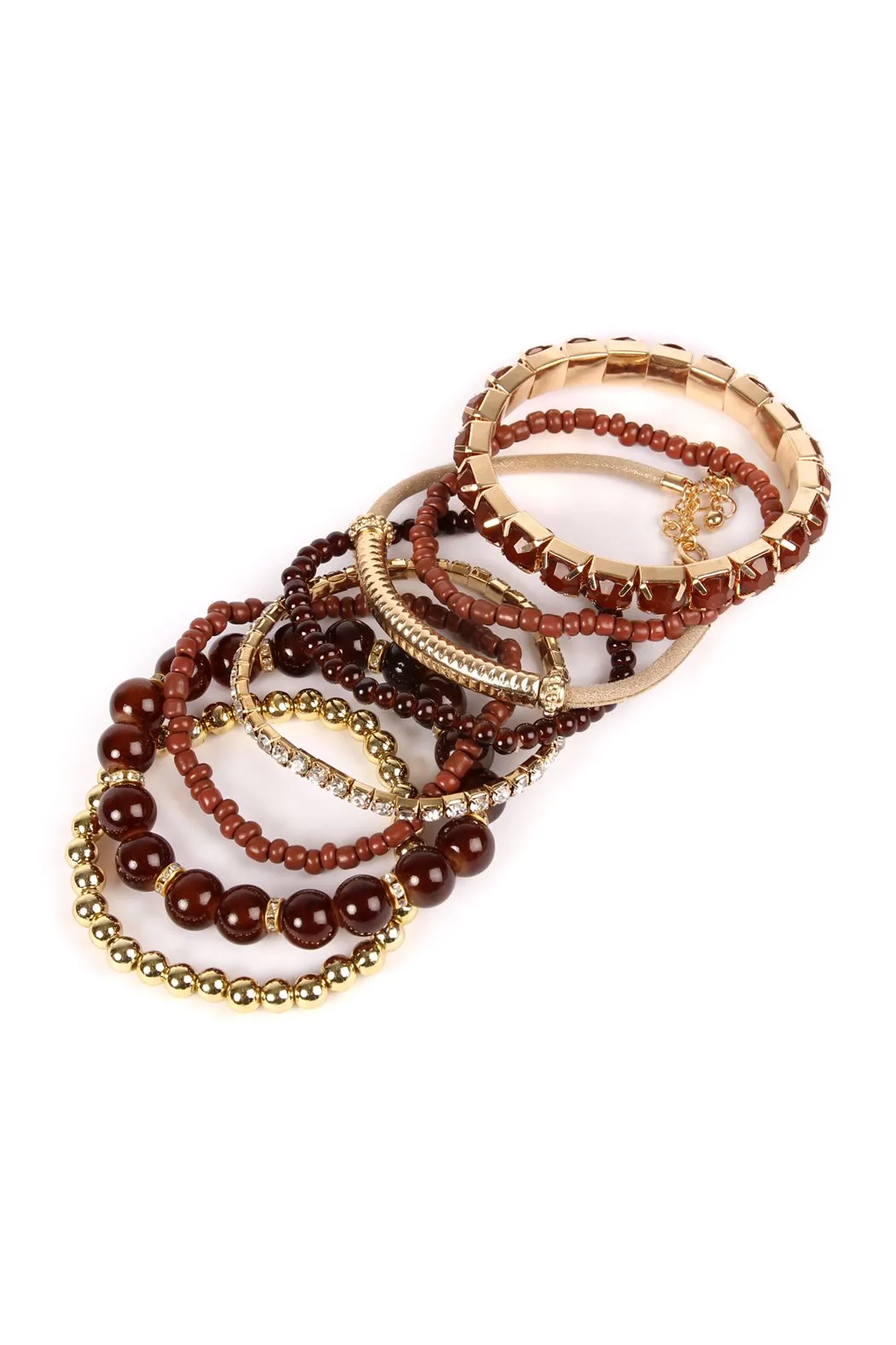 Hdb1286 - Multicolor Beaded Stretch Bracelet