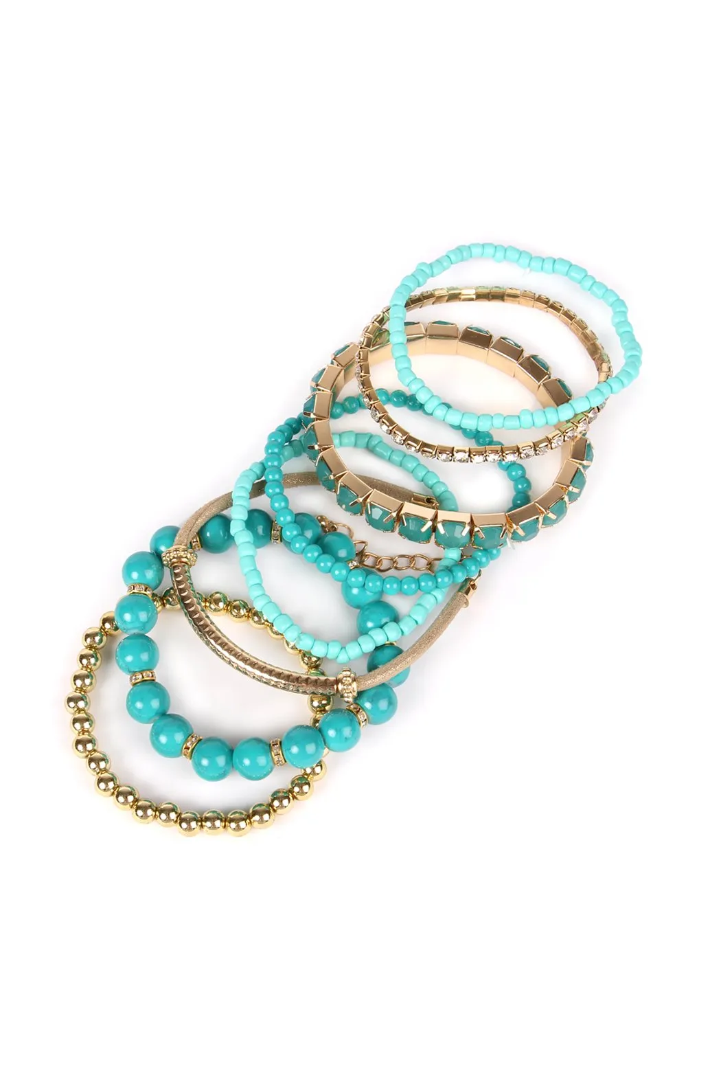 Hdb1286 - Multicolor Beaded Stretch Bracelet