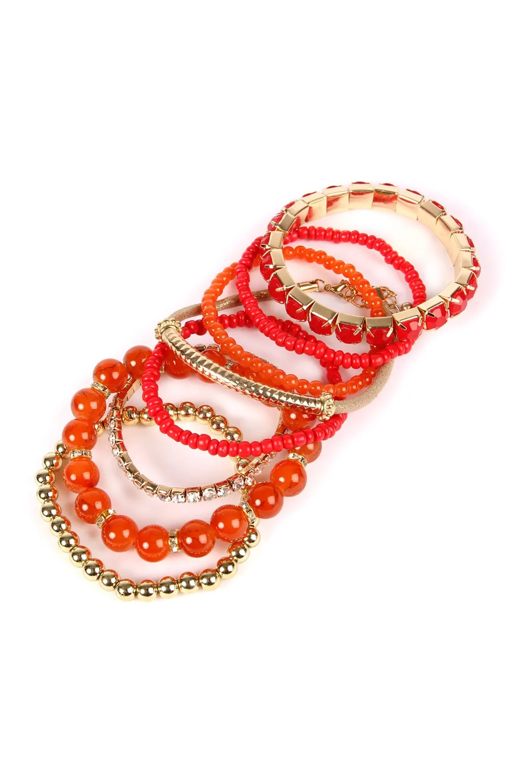 Hdb1286 - Multicolor Beaded Stretch Bracelet