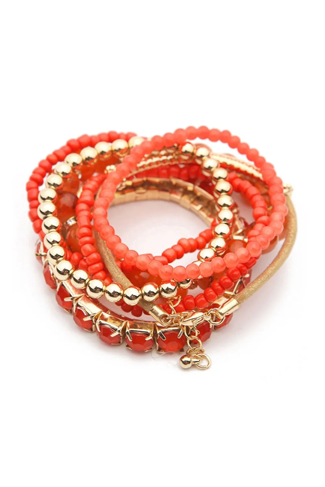 Hdb1286 - Multicolor Beaded Stretch Bracelet