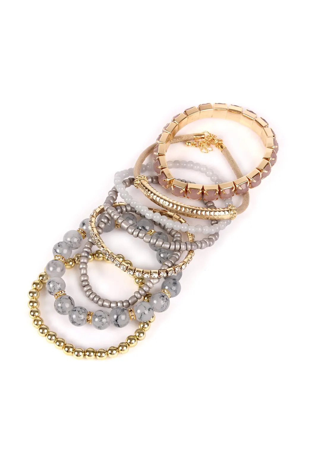 Hdb1286 - Multicolor Beaded Stretch Bracelet