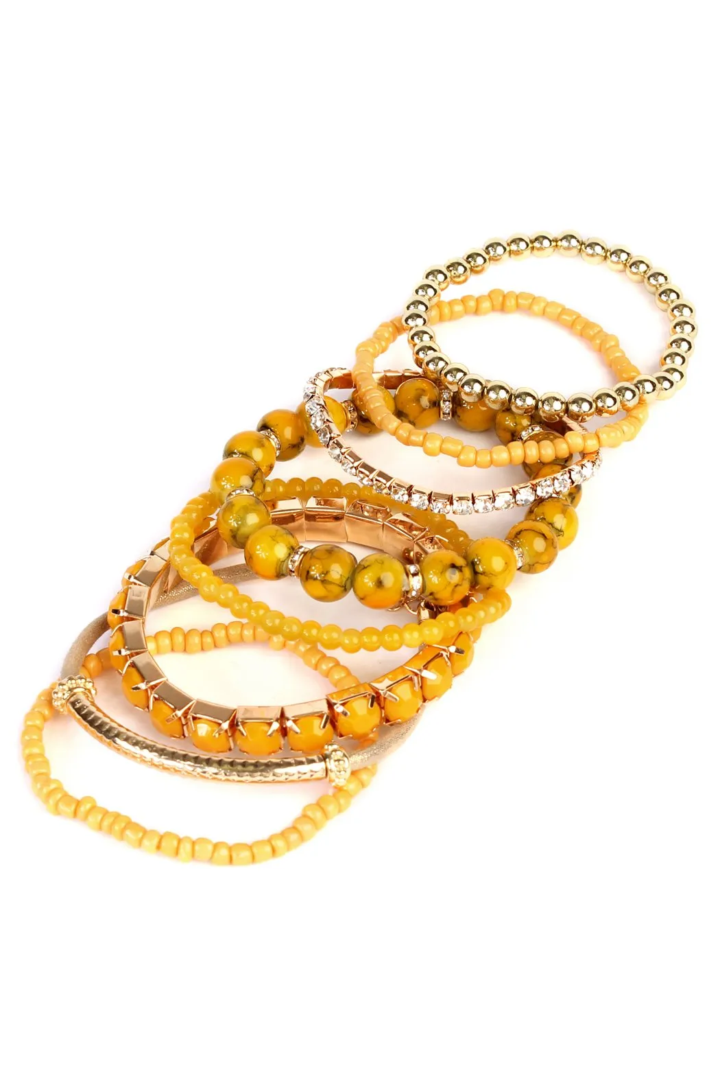 Hdb1286 - Multicolor Beaded Stretch Bracelet