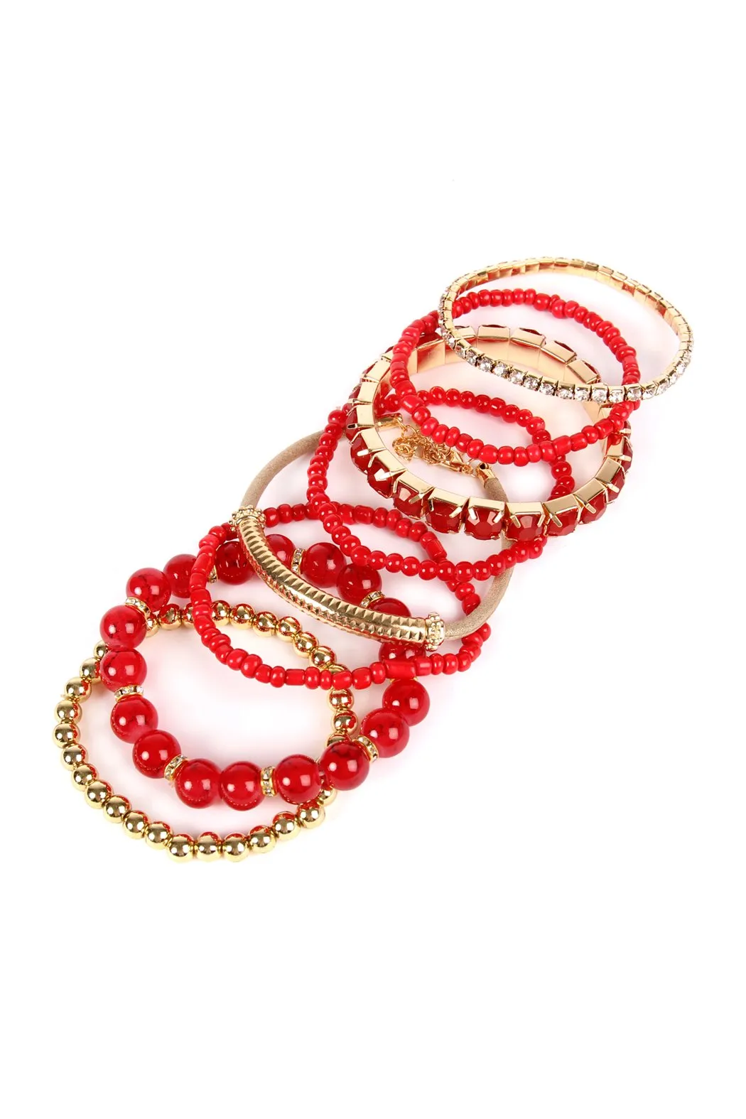 Hdb1286 - Multicolor Beaded Stretch Bracelet