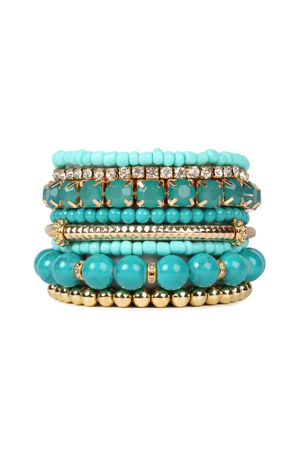 Hdb1286 - Multicolor Beaded Stretch Bracelet