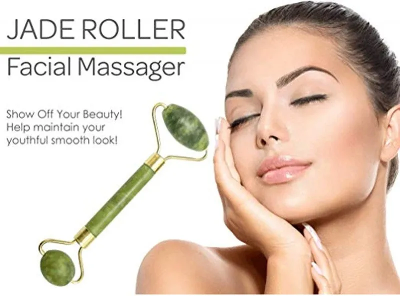 Importikaah Anti-Aging Natural Jade Facial Roller Healing Slimming Massager (Jade Roller) Cosmetics