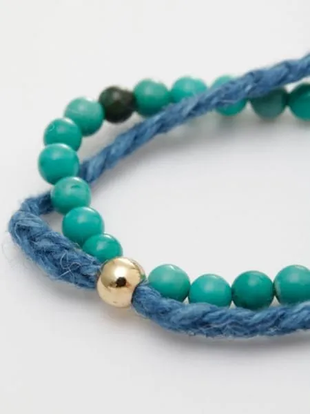 INDIGO Dye Hemp Cotton Strings Bracelet